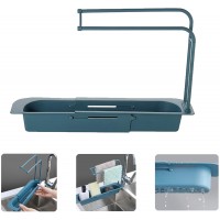  Telescopic Sink Rack Holder Expandable Storage Drain Basket Sink Caddy for Home Kitchen Kit